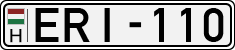 license plates of Hungary, Cars (1990)