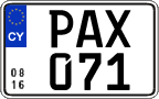License plate of Cyprus, Regular plates