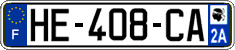French license plate, SIV (ordinary)