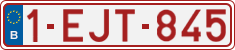 License plate of Belgium, Regular plates (2010)