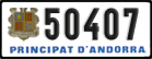 License plate of Andorra, Cars (1234(5))