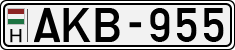 license plates of Hungary, Cars (1990)