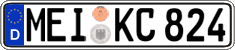 German license plate, Regular plates