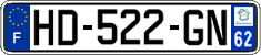French license plate, SIV (ordinary)