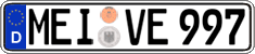 German license plate, Regular plates