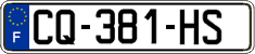 French license plate, SIV (ordinary)