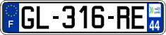 French license plate, SIV (ordinary)
