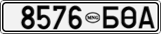 License plate of Mongolia, Cars