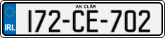 License plate of Ireland, Regular plates