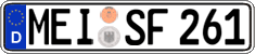 German license plate, Regular plates