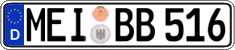 German license plate, Regular plates