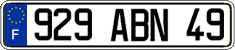 French license plate, FNI