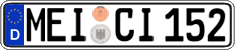 German license plate, Regular plates