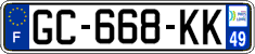 French license plate, SIV (ordinary)