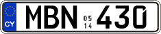 License plate of Cyprus, Regular plates