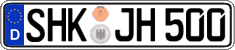 German license plate, Regular plates