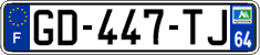 French license plate, SIV (ordinary)