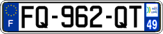 French license plate, SIV (ordinary)