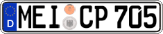 German license plate, Regular plates