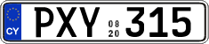 License plate of Cyprus, Regular plates