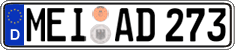 German license plate, Regular plates