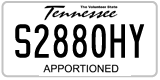 Tennessee, Apportioned
