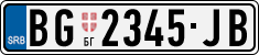 License plate of Serbia, Cars