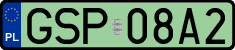 License plates of Poland, Electric vehicles