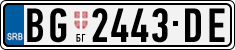 License plate of Serbia, Cars