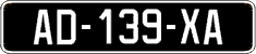 French license plate, SIV (oldtimers)