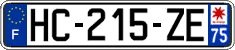 French license plate, SIV (ordinary)