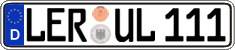 German license plate, Regular plates