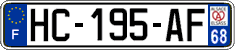 French license plate, SIV (ordinary)
