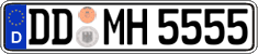 German license plate, Regular plates