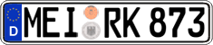 German license plate, Regular plates