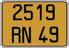 French license plate, FNI