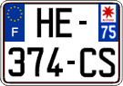 French license plate, SIV (ordinary)