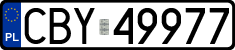 License plates of Poland, Regular car plates