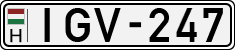 license plates of Hungary, Cars (1990)