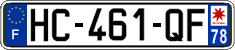 French license plate, SIV (ordinary)