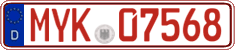 German license plate, Red license plates