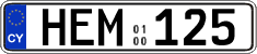 License plate of Cyprus, Regular plates