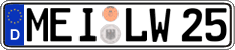 German license plate, Regular plates