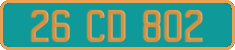 French license plate, Diplomatic