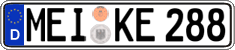 German license plate, Regular plates