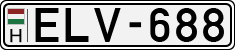 license plates of Hungary, Cars (1990)