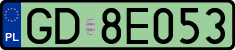 License plates of Poland, Electric vehicles