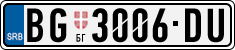 License plate of Serbia, Cars