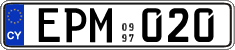 License plate of Cyprus, Regular plates
