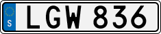 License plate of Sweden, Regular plates